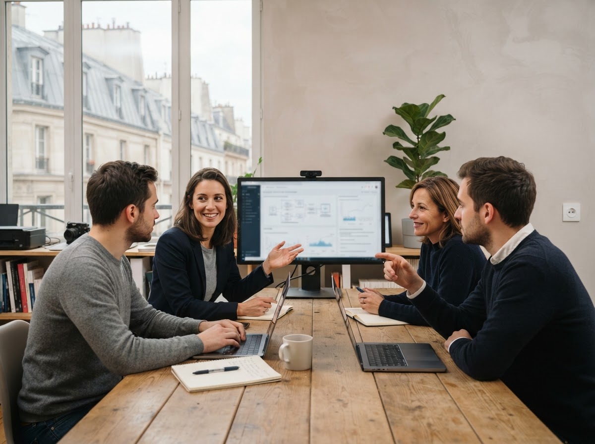 Amanexior — équipe travaillant sur les modèles d'analyse de données